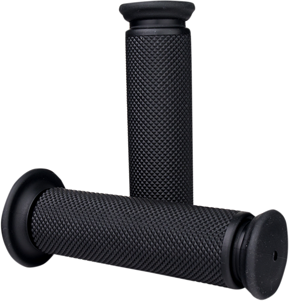 Driven Racing Diamond MX Grips - Closed Ends - Black