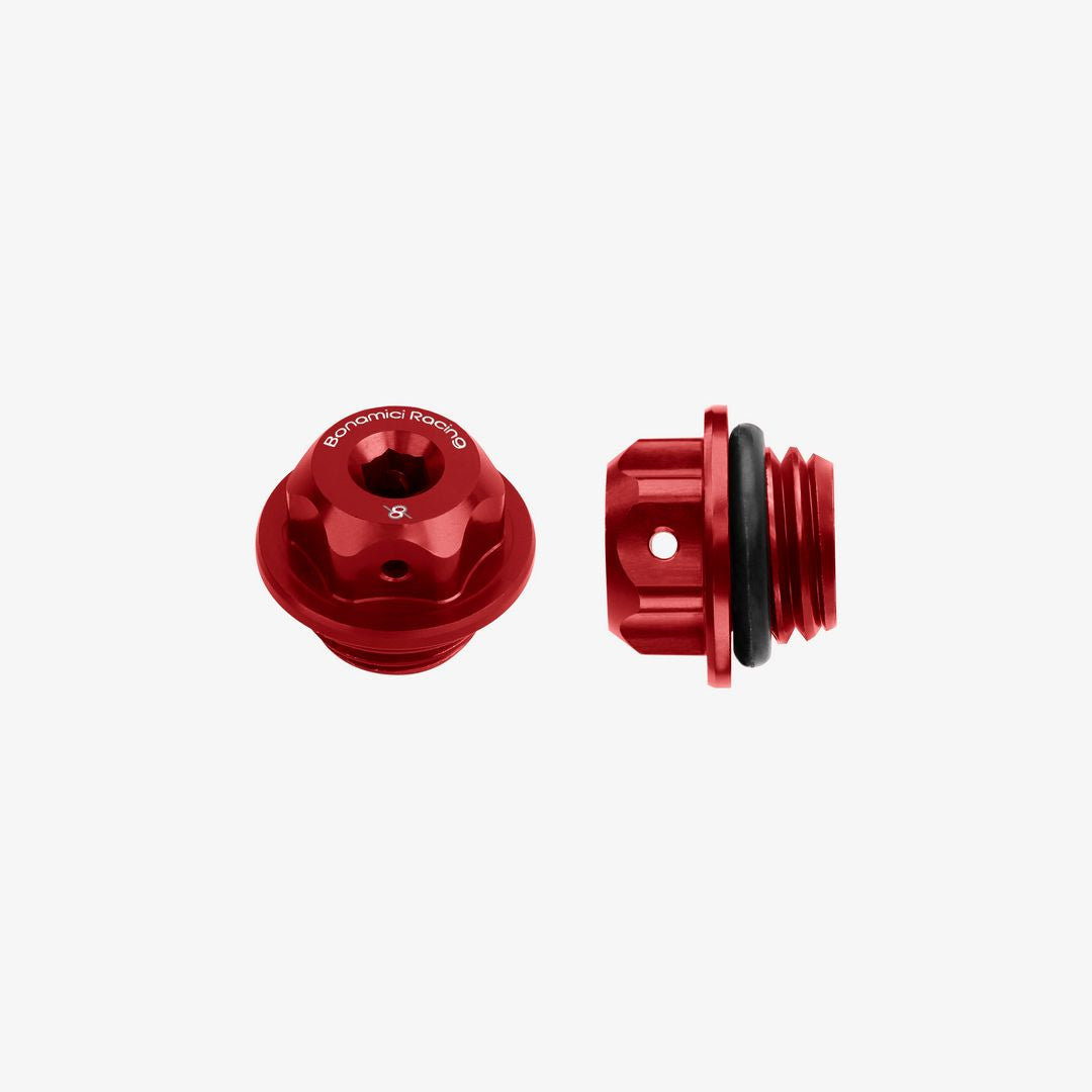 Bonamici Racing Oil Cap - M19,5x2,5 - Red