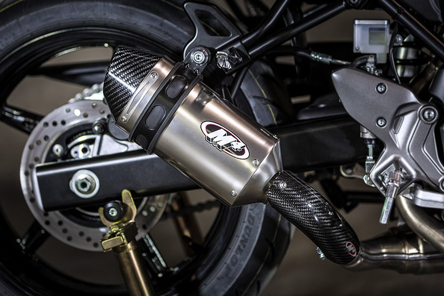 M4 Exhaust 2017 SV-650 Slip On System with Titanium muffler