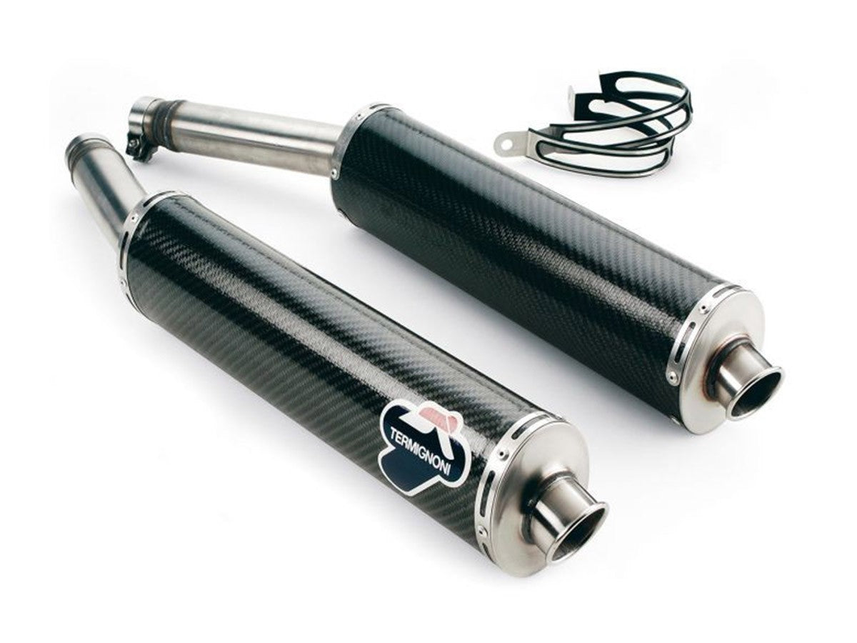 016CR - PAIR OF RACING CARBON SILENCERS TERMIGNONI DUCATI MONSTER SUPERSPORT 620/800/1000
