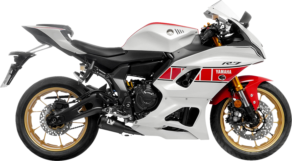 LeoVince 2-Into-1 LV-10 Exhaust System - Full Black Stainless Steel - Yamaha 700