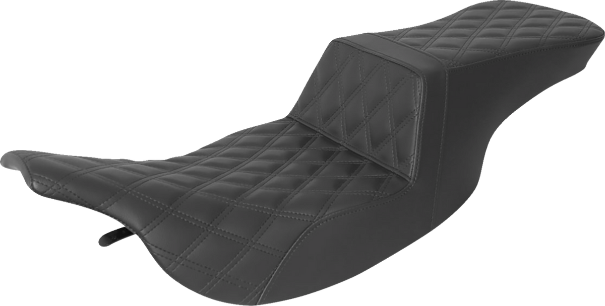 Saddlemen Tour Step-Up Seat - Full Lattice Stitch - Black - FL '97-'07