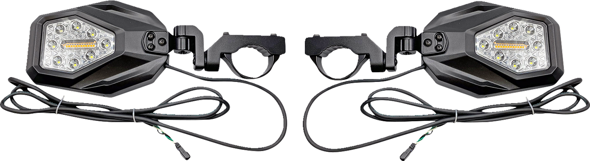 Custom Dynamics Mirrors - SXS - Side View - Hexagon - Black