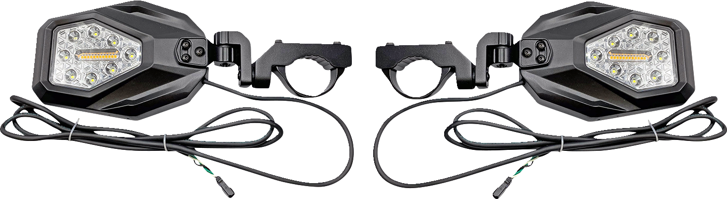 Custom Dynamics Mirrors - SXS - Side View - Hexagon - Black