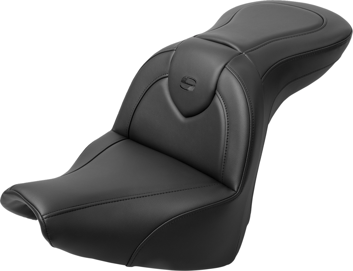 Saddlemen RoadSofa™ Seat - With Backrest - Black Stitch - FXBR/S '18-'20