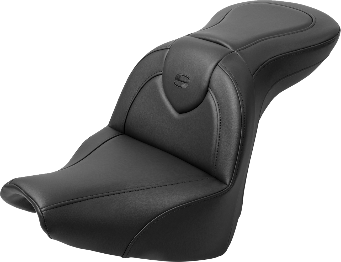 Saddlemen RoadSofa™ Seat - With Backrest - Black Stitch - FXBR/S '18-'20