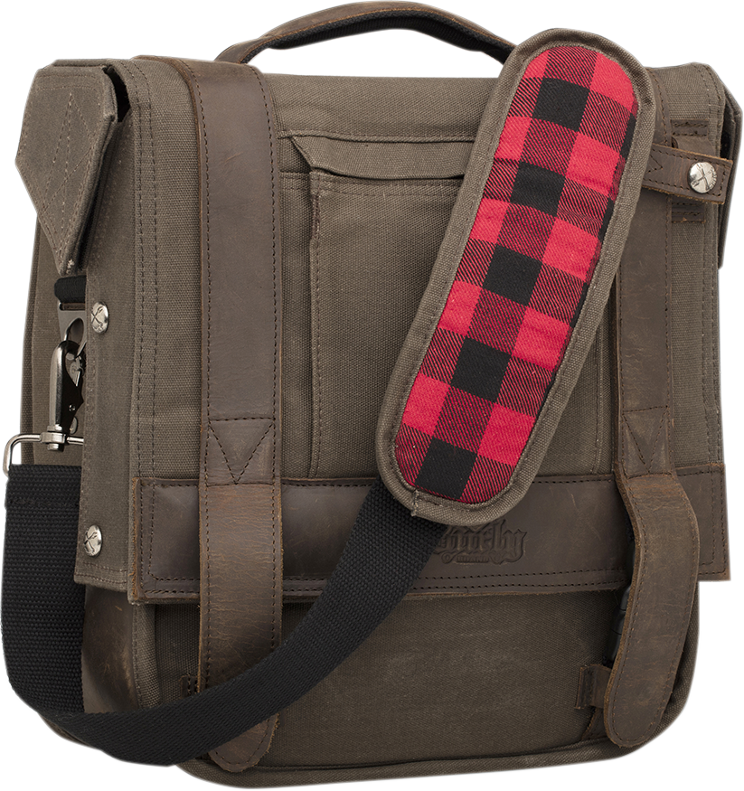 Burly Brand Voyager Detachable Waxed Cotton Saddlebag - Brown