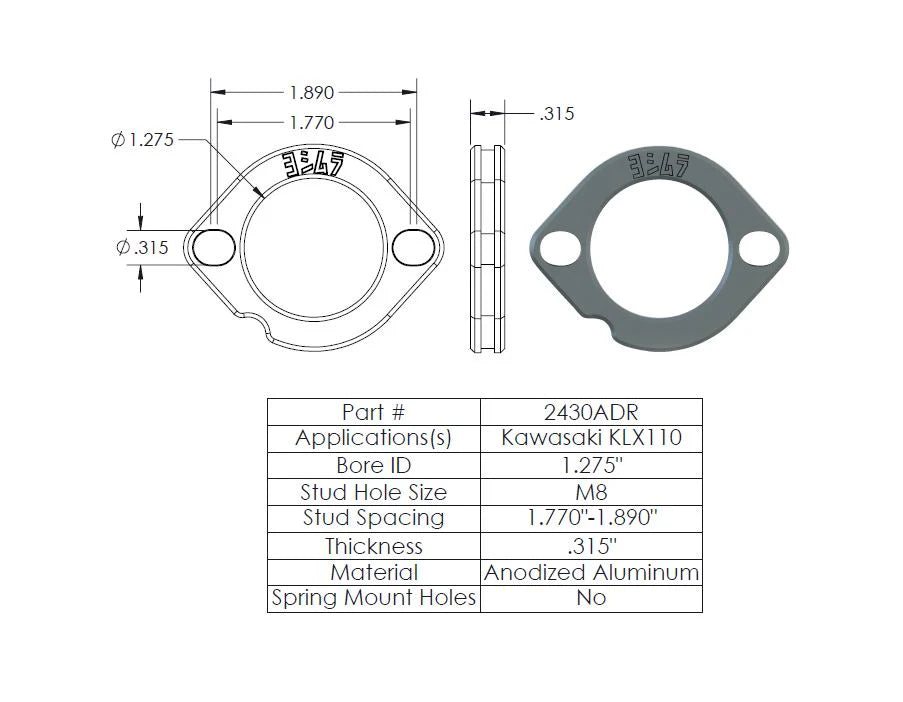 Yoshimura Builder Series Flanges - KLX110 (2430ADR)