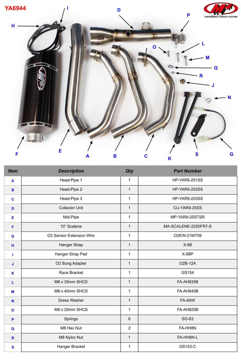 M4 Exhaust YA6944