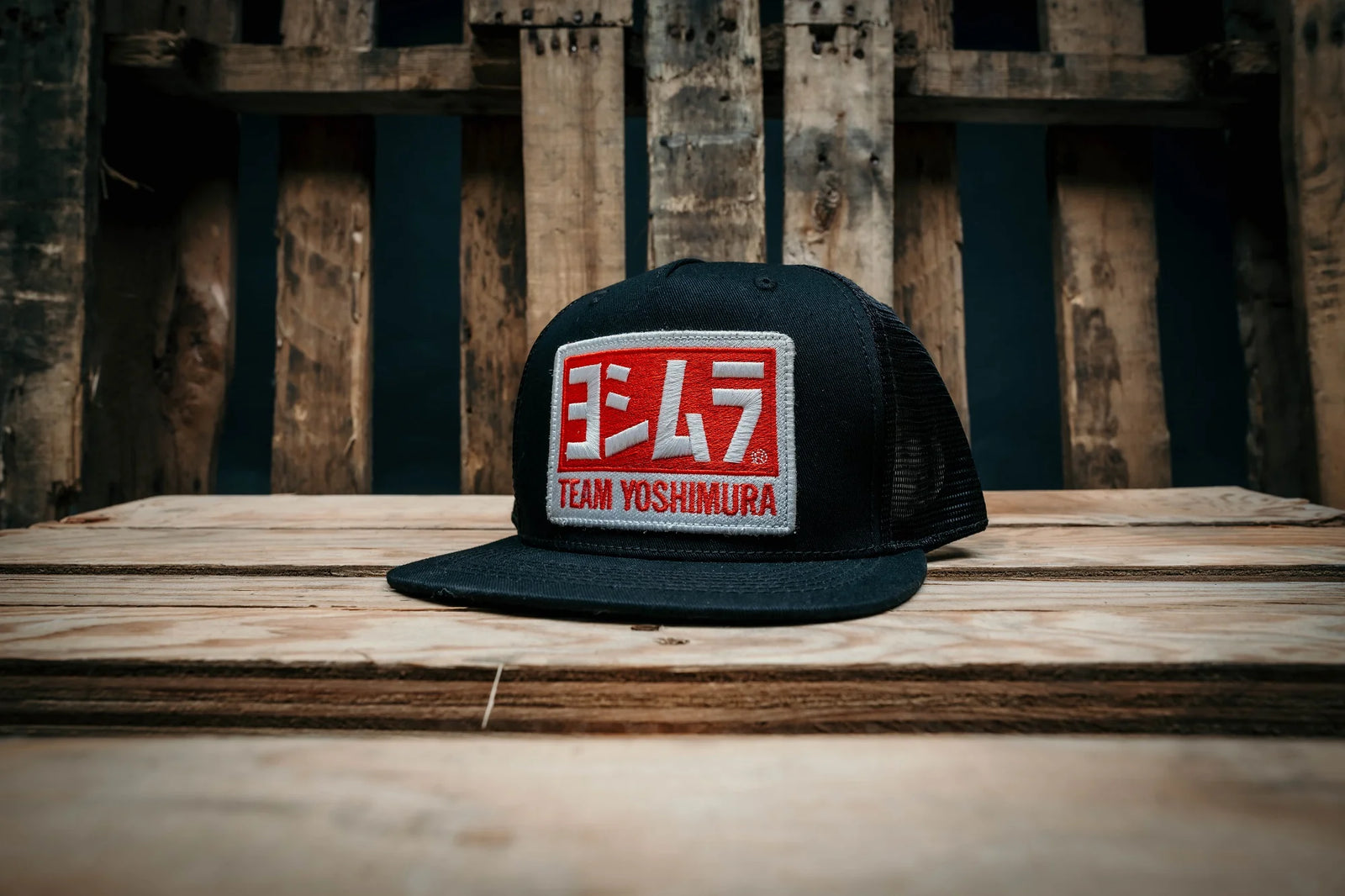 Yoshimura Team Snapback Trucker Hat Black