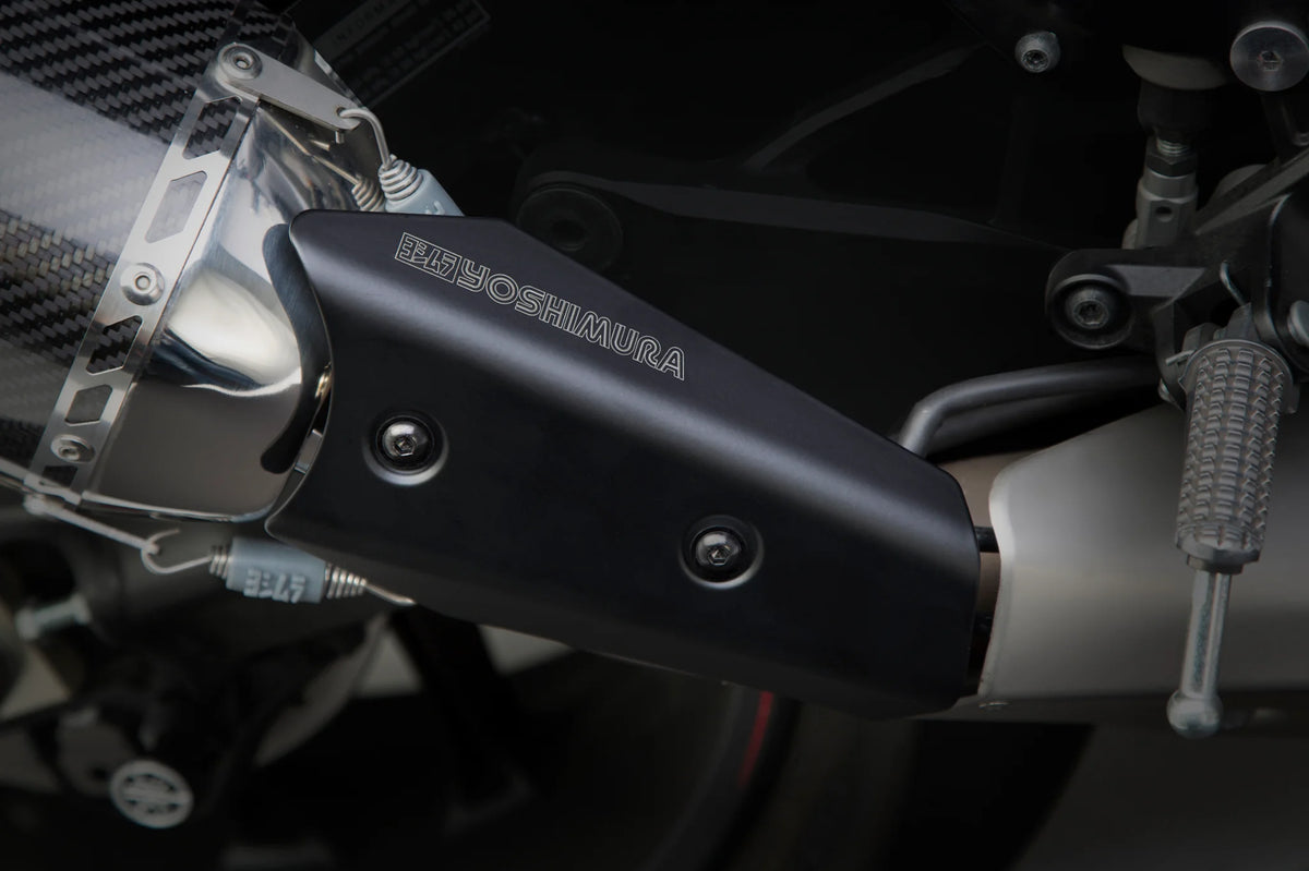 Yoshimura YZF-R1/M/S 15-19 ALPHA Stainless Slip-On Exhaust, W/ Stainless Muffler