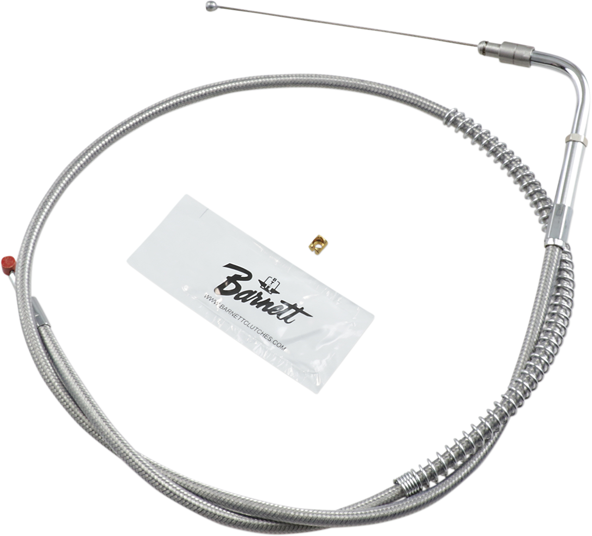Barnett Stainless Steel Throttle Cable - +6" - '06-'17 Softail/Dyna