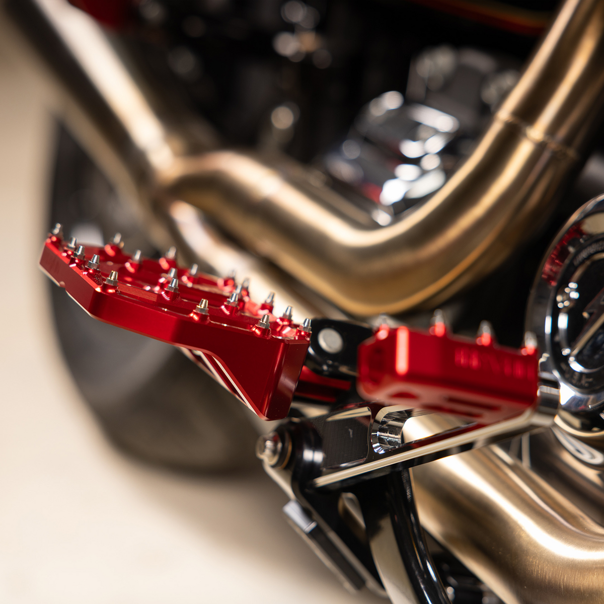Thrashin Supply CO. Mini Aggressor Floorboards - Red - Rear