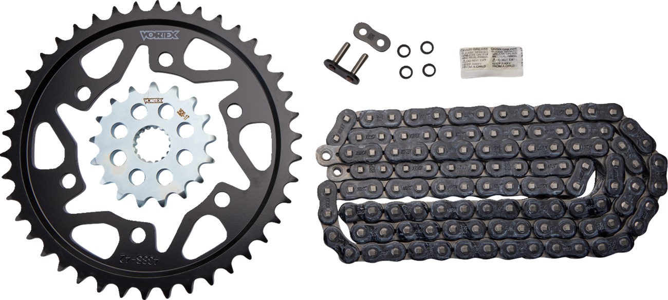 Vortex Chain And Sprocket Kit - WSS - Black - Suzuki GSX-R1000