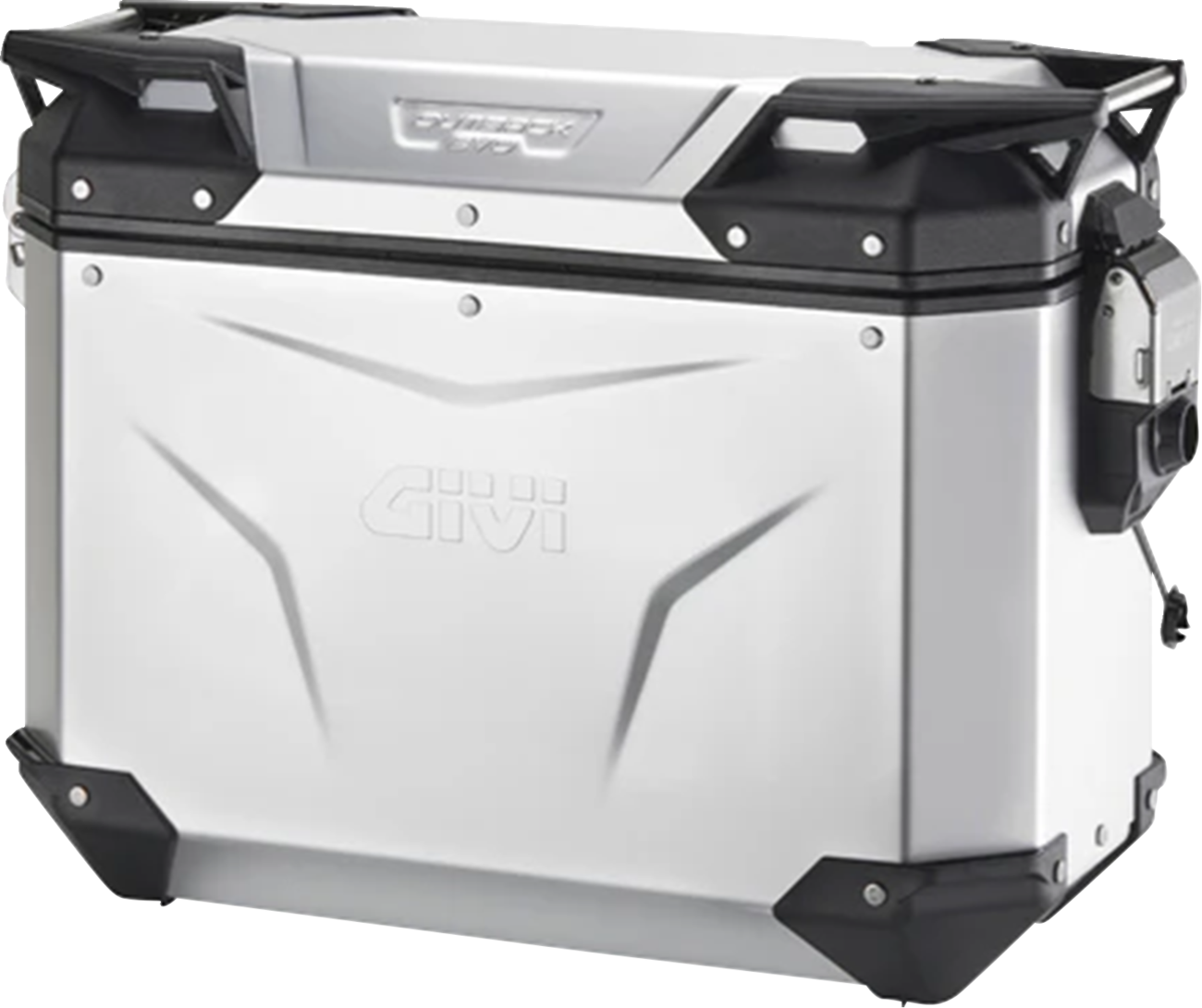GIVI Outback Evo Side Case - Left - 37 Liter - Silver Anodized