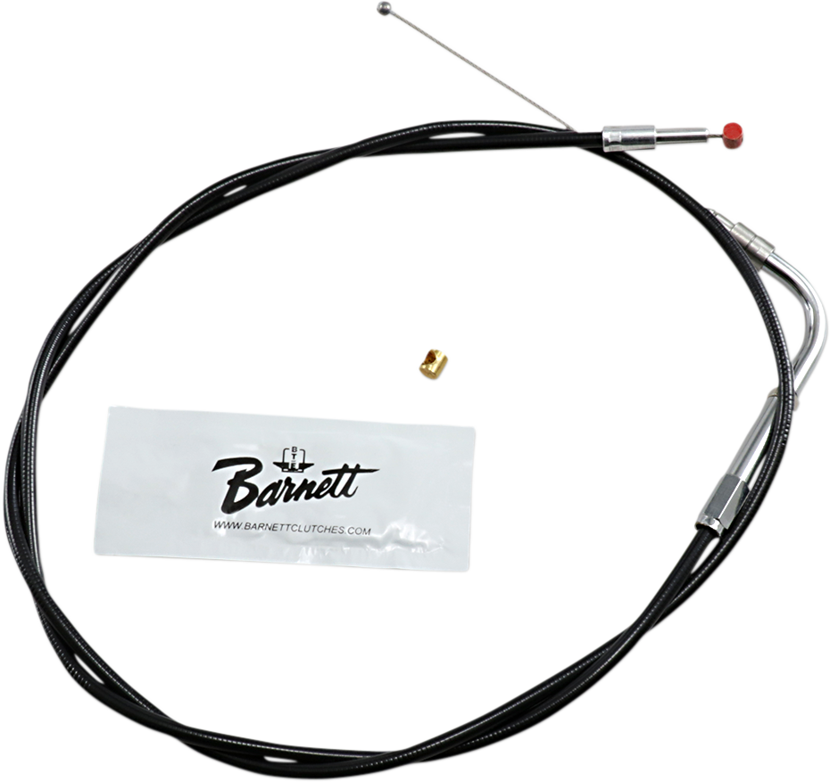 Barnett Black Vinyl Throttle Cable - +3" Size - 42" Length