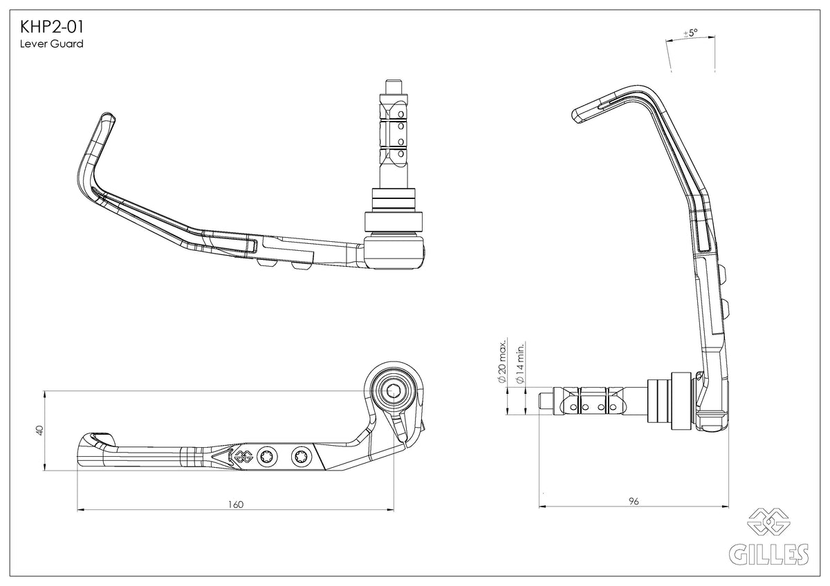 Gilles Tooling Clutch Lever Protector Black Matt