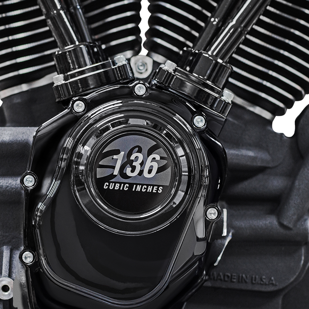 S&S Cycle MK136 Black Edition Engine - 550G Gear Drive - Oil Cooled - Race Only - M8 Touring