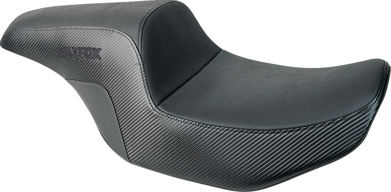 Slyfox Drifter Tour Seat - Vinyl W/ Slipstop - Black Logo - FL '23-'24