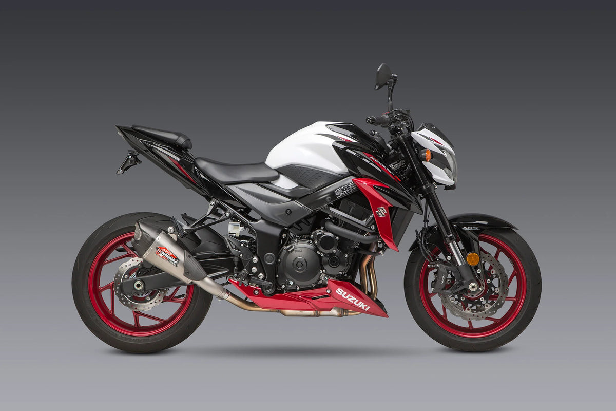 Yoshimura GSX-S750/Z 18-23 AT2 Stainless Slip-On Exhaust, W/ Stainless Muffler