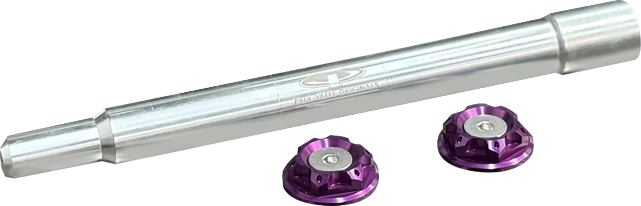 Paul Yaffe Bagger Nation Y-Axle With Turret Style Axle Cover Kit - Custom - Front - Purple - 25 MM