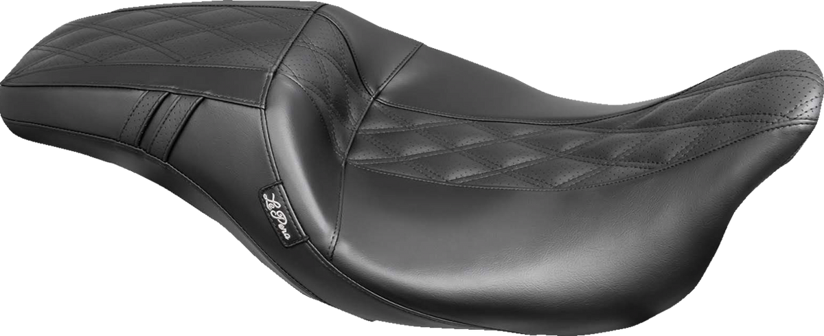 Le Pera Outcast GT-2 Seat - Full-Length - W/O Backrest - Black Double Diamond - Perforated - FL '08-'23
