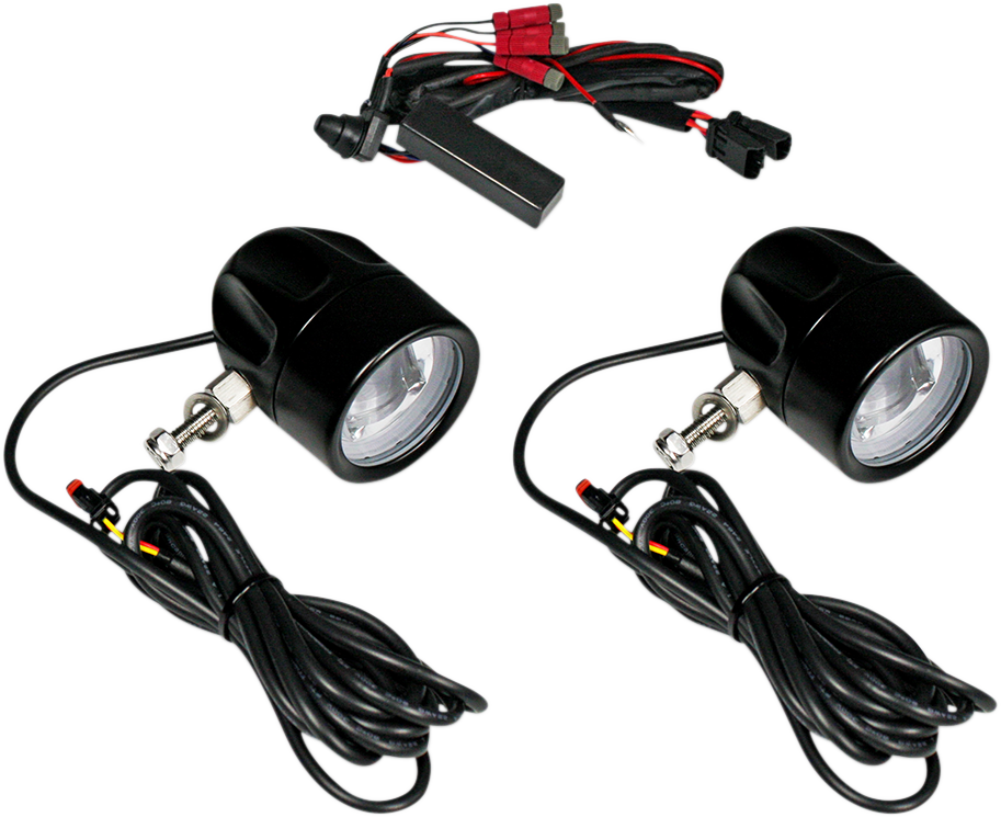 Custom Dynamics Fog Light - Black - Clear Lens - Universal