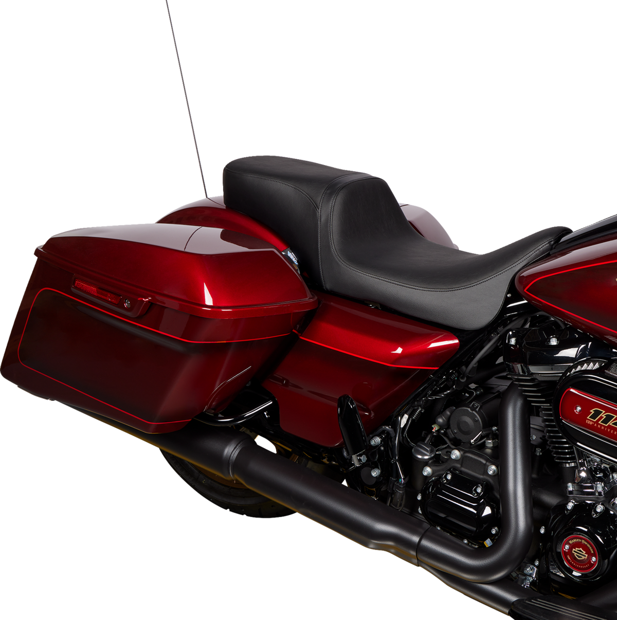 Drag Specialties Seats Predator 2-Up Seat - Vinyl - Black - Smooth - W/O Backrest - FLH/FLT '08-'24