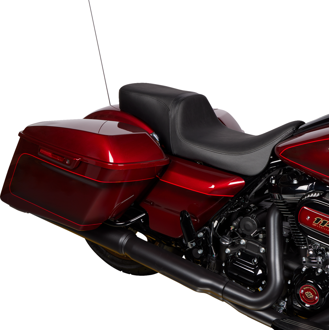 Drag Specialties Seats Predator 2-Up Seat - Vinyl - Black - Smooth - W/O Backrest - FLH/FLT '08-'24