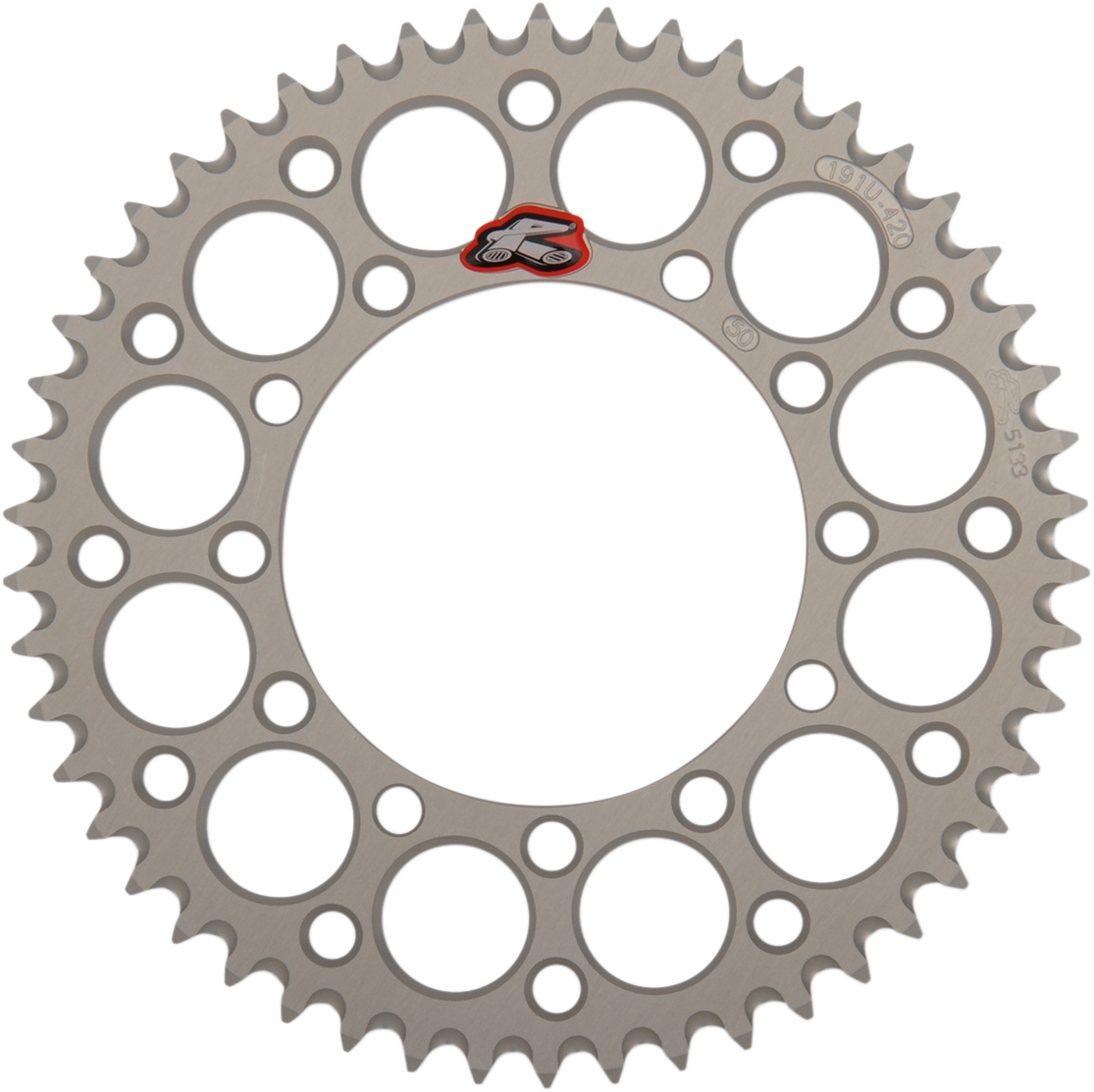 Renthal Rear Sprocket - Aluminum - 50 Tooth - Silver - Kawasaki