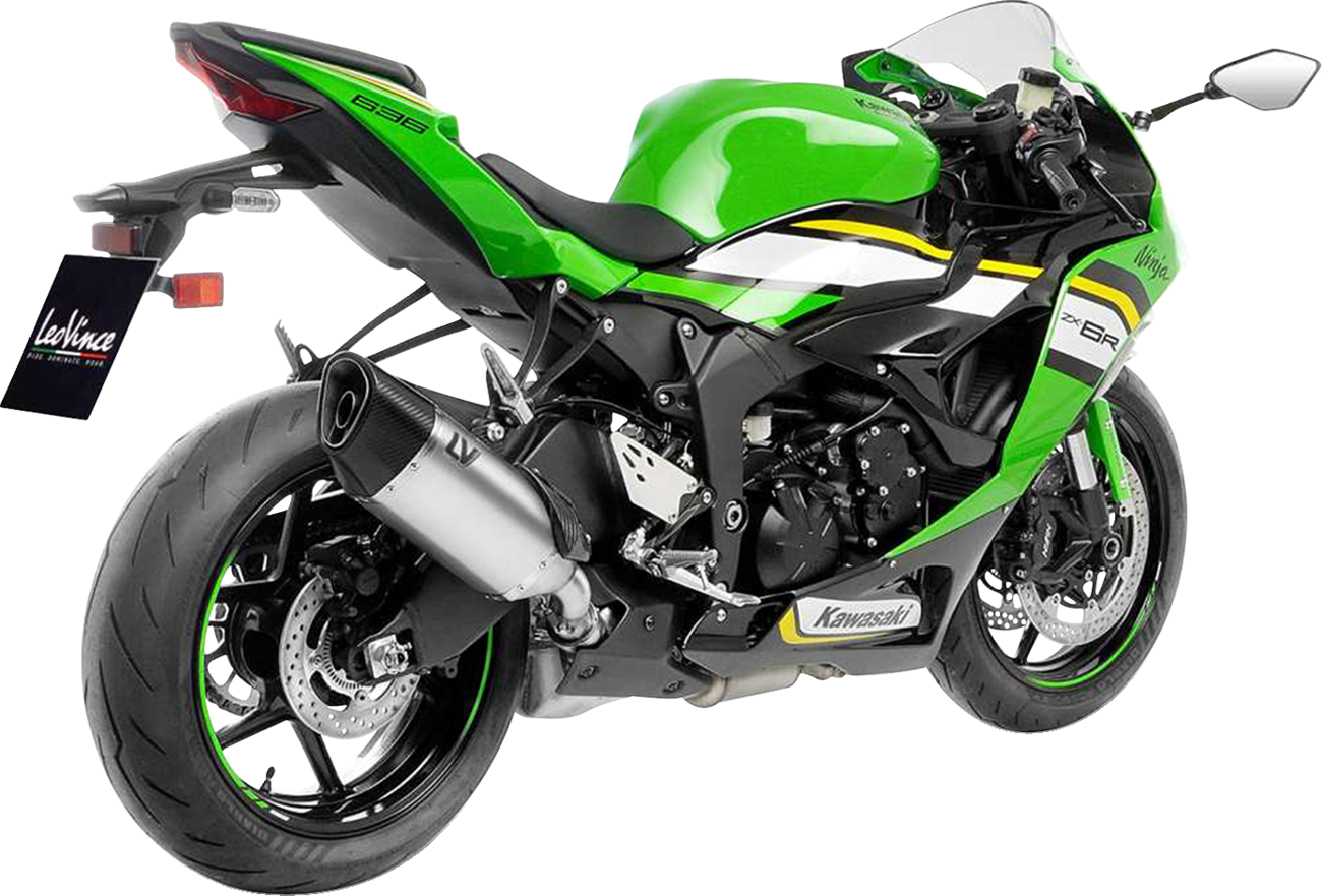LeoVince LV-14 R Slip-On Muffler - Titanium - Kawasaki ZX-6R