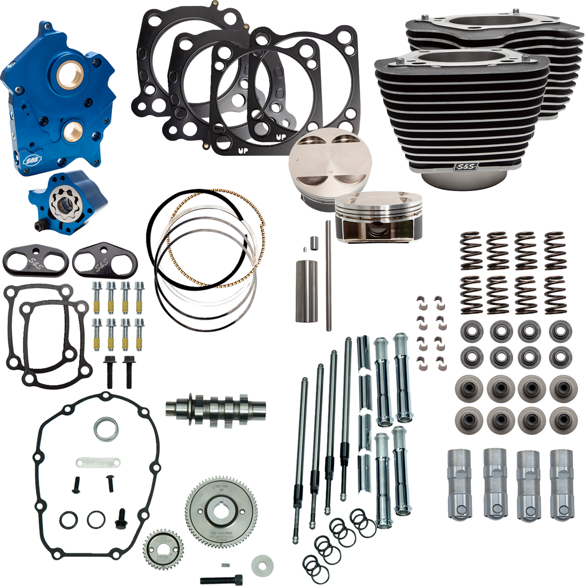 S&amp;S Cycle Power Pack - 4.500" Stroke - Water Cooled - Black W/Highlights - M8