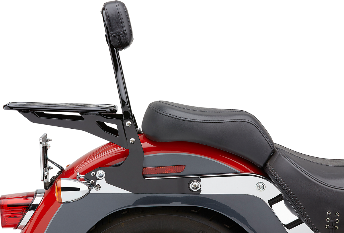 Cobra Backrest Kit - 14" - Black - Softail