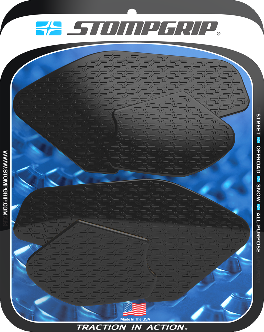 StompGrip Tank Grips - Icon - Black - Yamaha - MT '22-'25