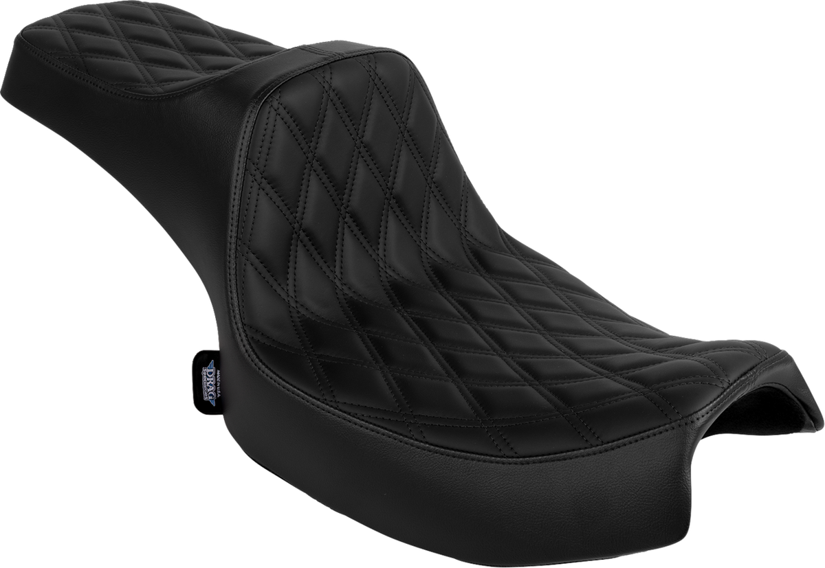 Drag Specialties Seats Predator III 2-Up Seat - Vinyl/Solar Leather - Double Diamond - Chieftain '25/Challenger '20-'25