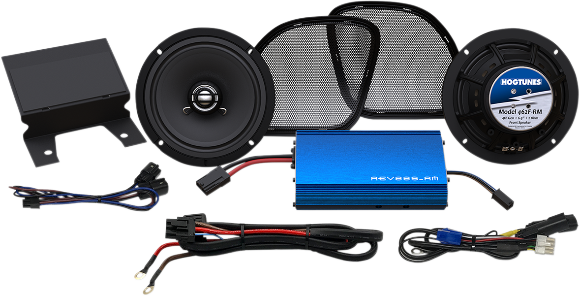 Hogtunes Front Speaker Kit - 225-Watt Amp