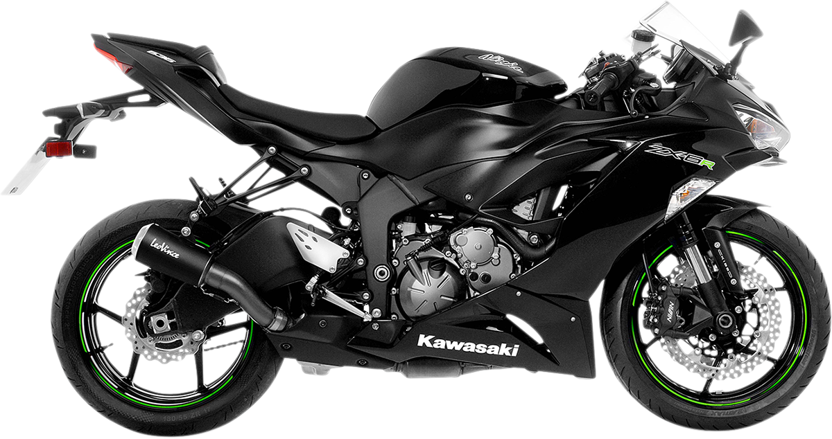 LeoVince LV-10 Slip-On Muffler - Black Stainless Steel - ZX-6R