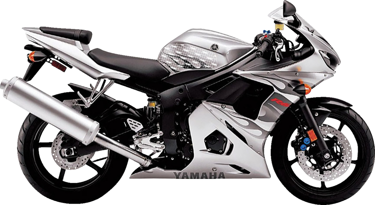 StompGrip Tank Grips - Volcano - Clear - Yamaha - YZF '03-'05