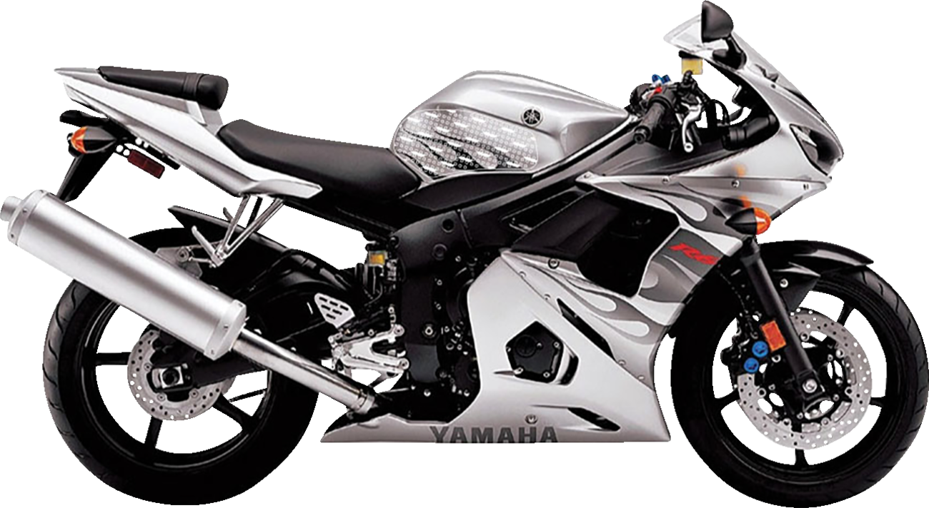 StompGrip Tank Grips - Volcano - Clear - Yamaha - YZF '03-'05