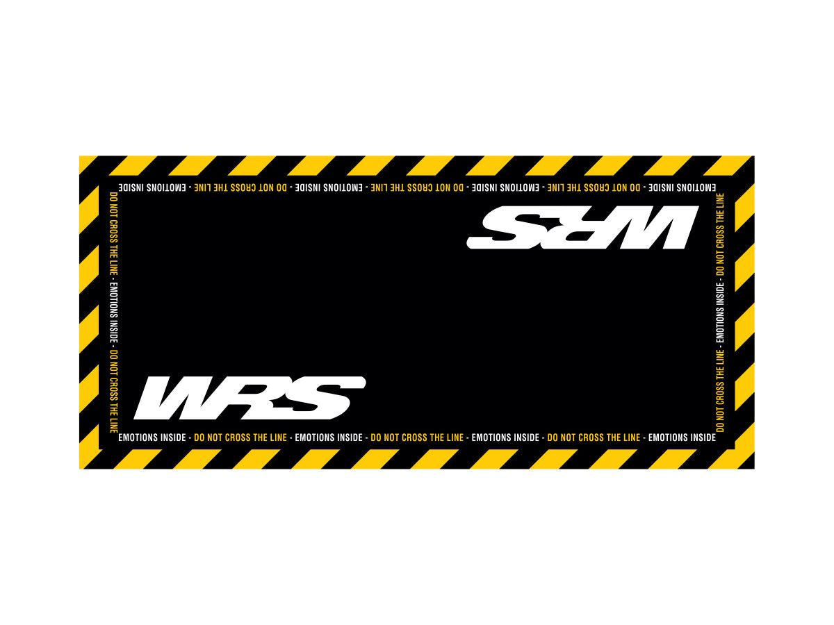 WRS Original Rectangular Motorcycle Carpet With Logo And Yellow Line