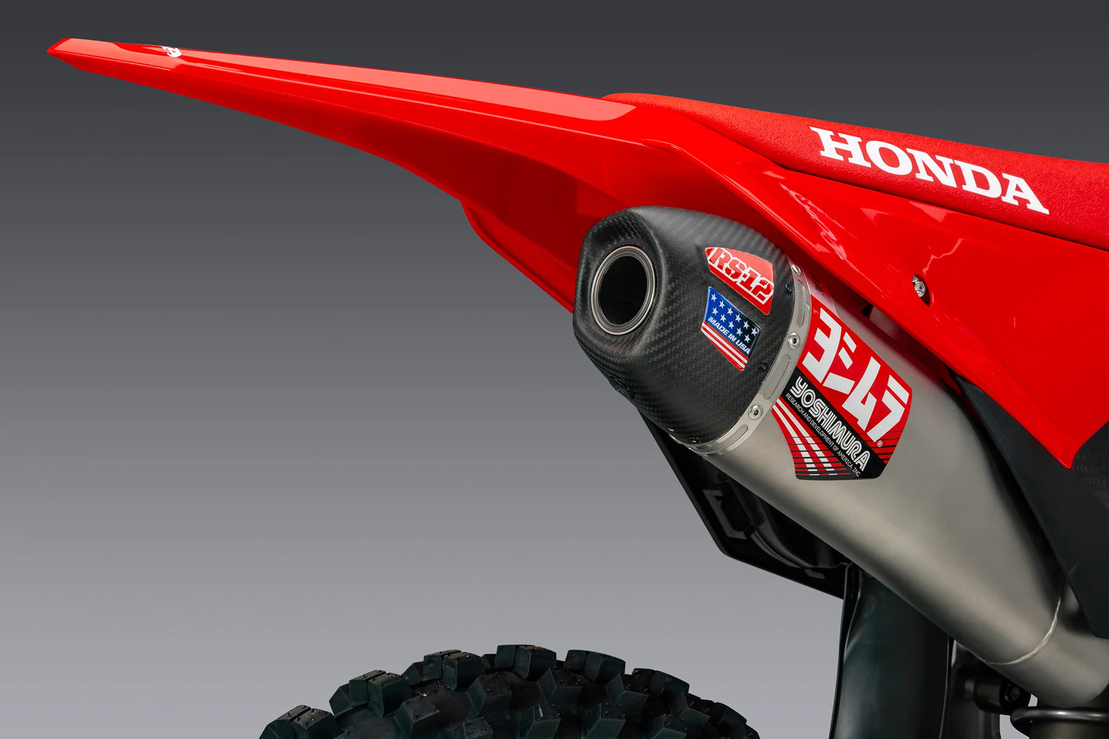 Yoshimura CRF250R/RX 25-26 RS-12 Stainless Full Exhaust, W/ Stainless Muffler