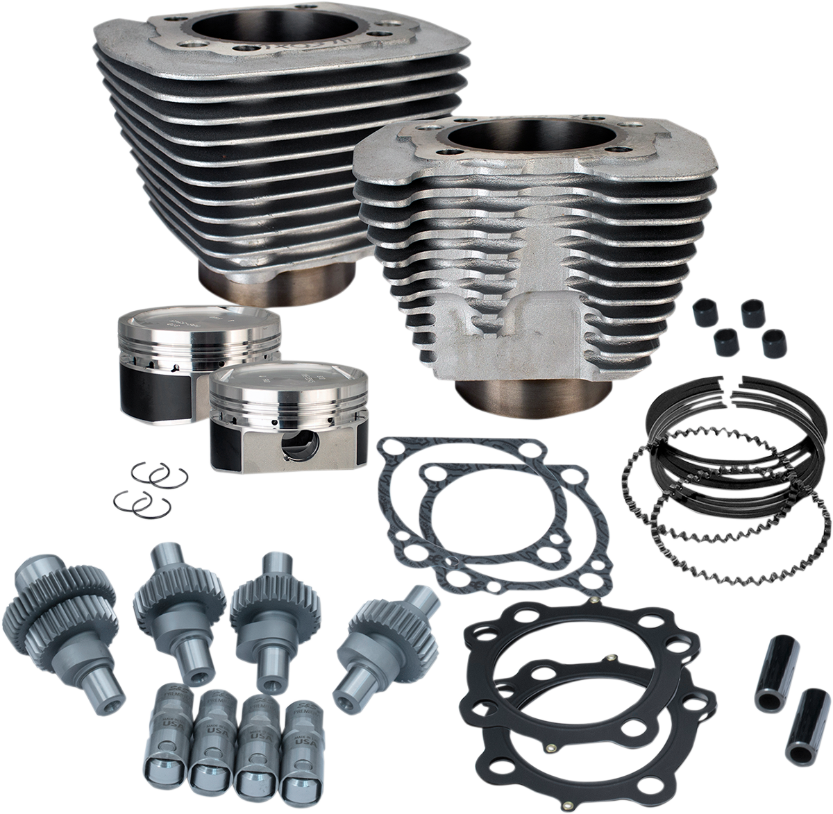 S&S Cycle Hooligan Kit - 883 Cc To 1200 Cc - Silver Powdercoat - Sportster