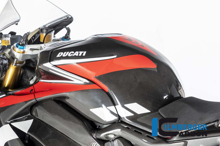 Ilmberger Carbon Upper Tank Cover Ducati Panigale V4 Racing - Gloss