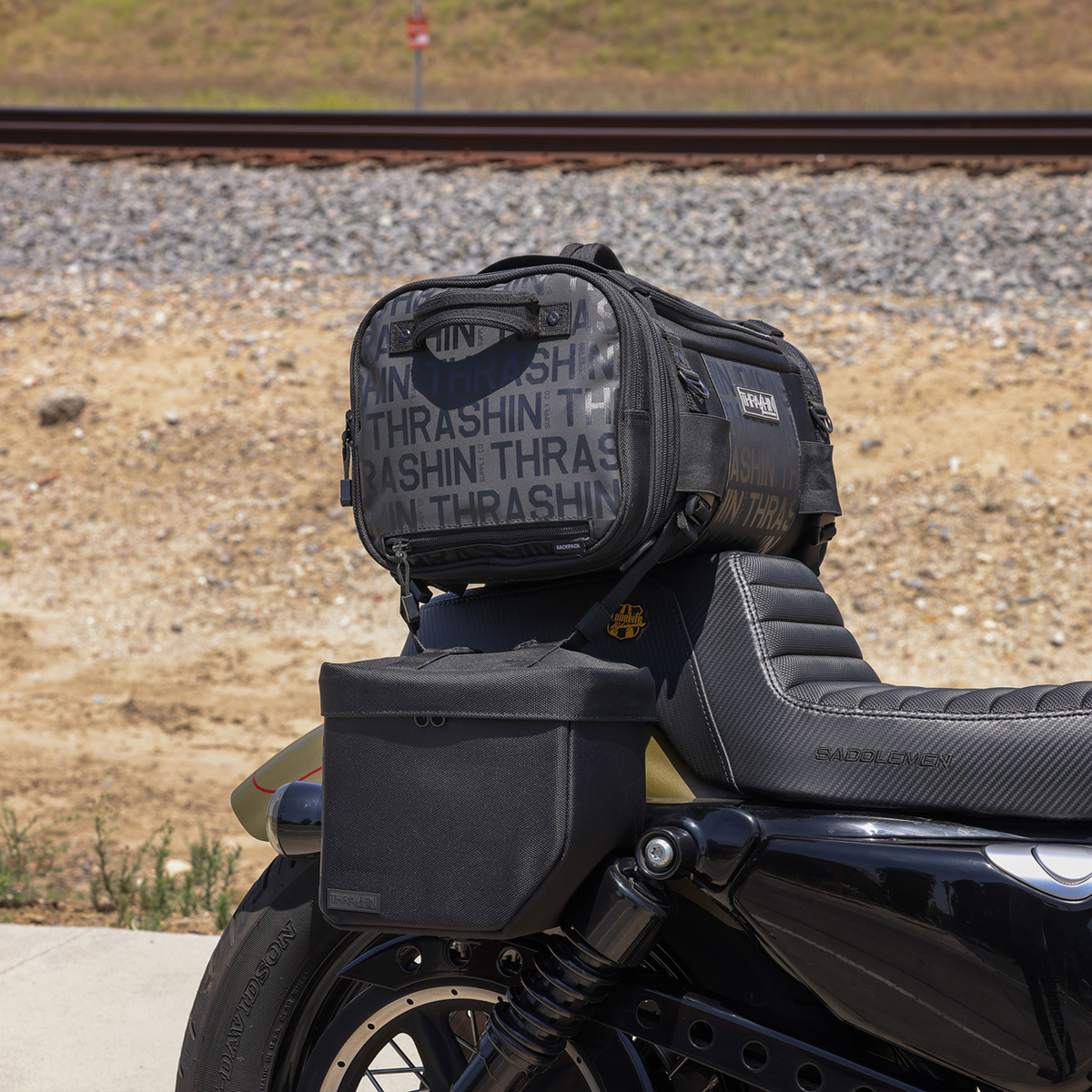 Thrashin Supply CO. Mini Essential Saddlebags - 8 Liter
