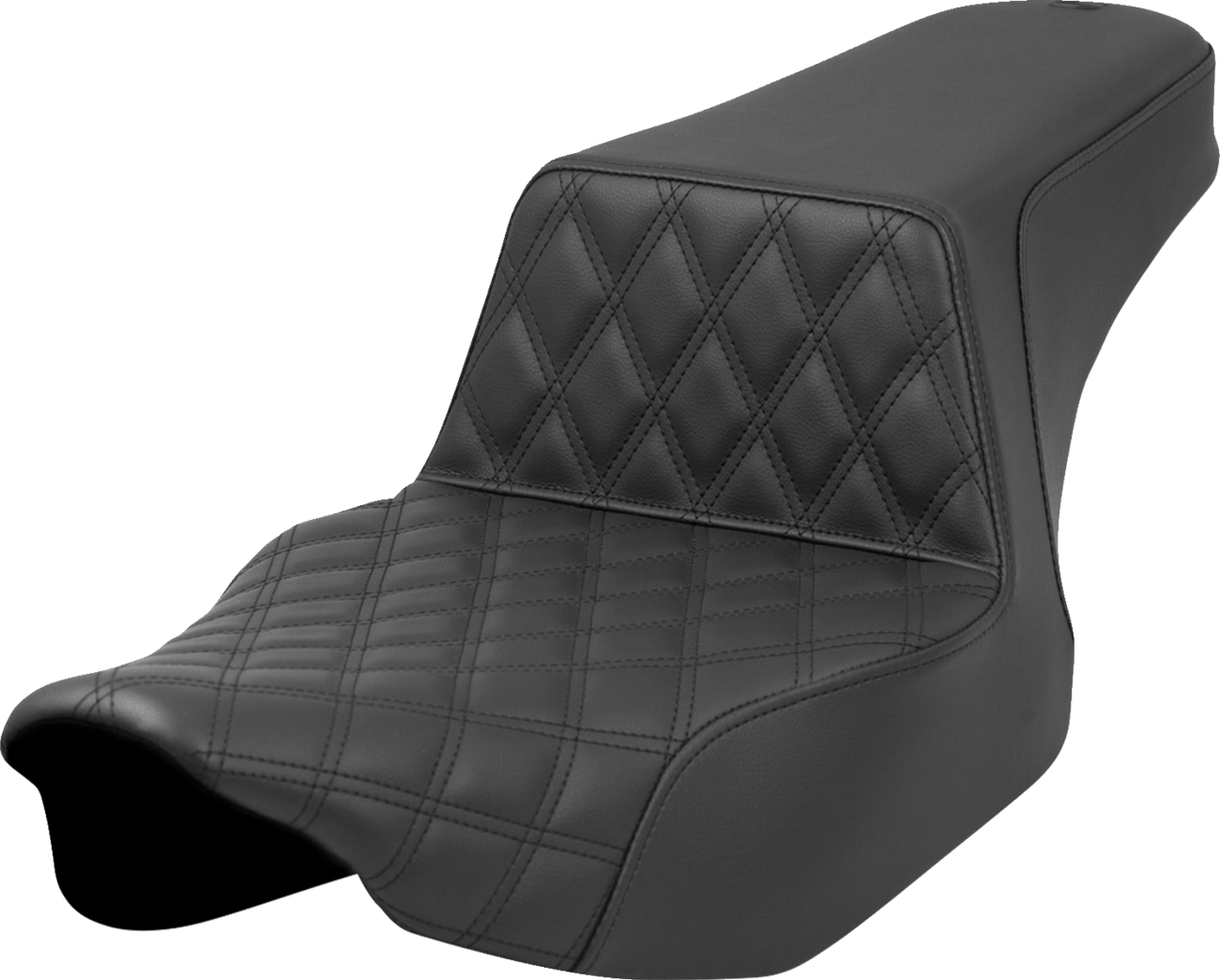 Saddlemen Step-Up Seat - Front Lattice Stitch - Black - FL '23-'24