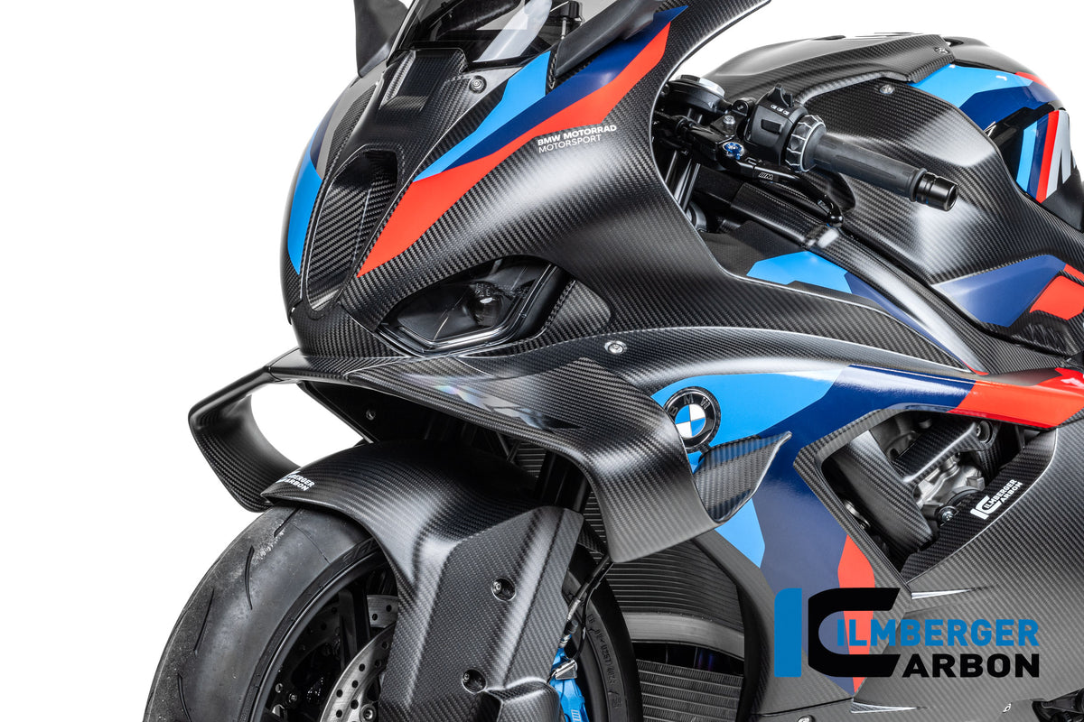 Ilmberger Carbon Front Headlight Upper Side Fairing Left BMW M1000RR 2025-2026 - Matte / Twill