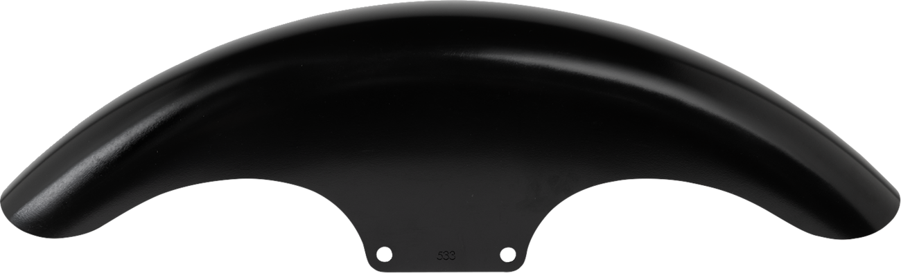 Klock Werks Top-Hat Front Fender - Black - 19" - HD Dyna/Softail
