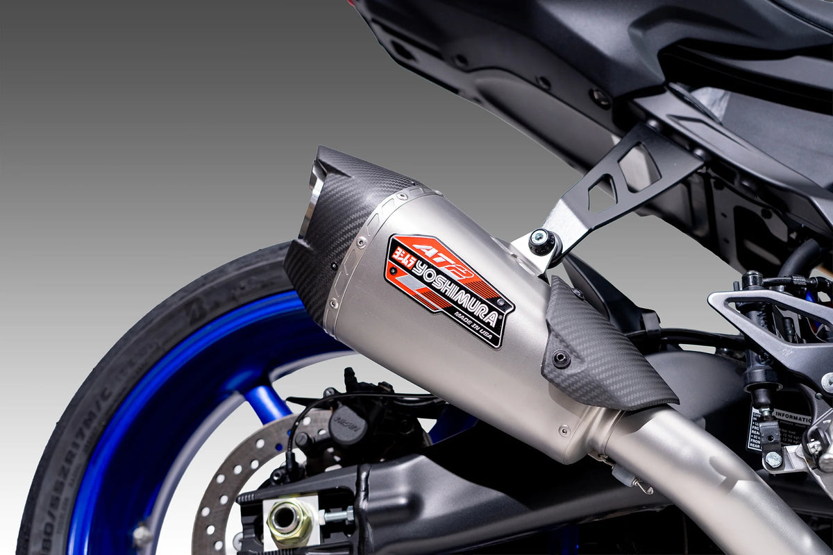 Yoshimura R9 25-26 Race AT2 Stainless Full Exhaust, W/ Stainless Muffler