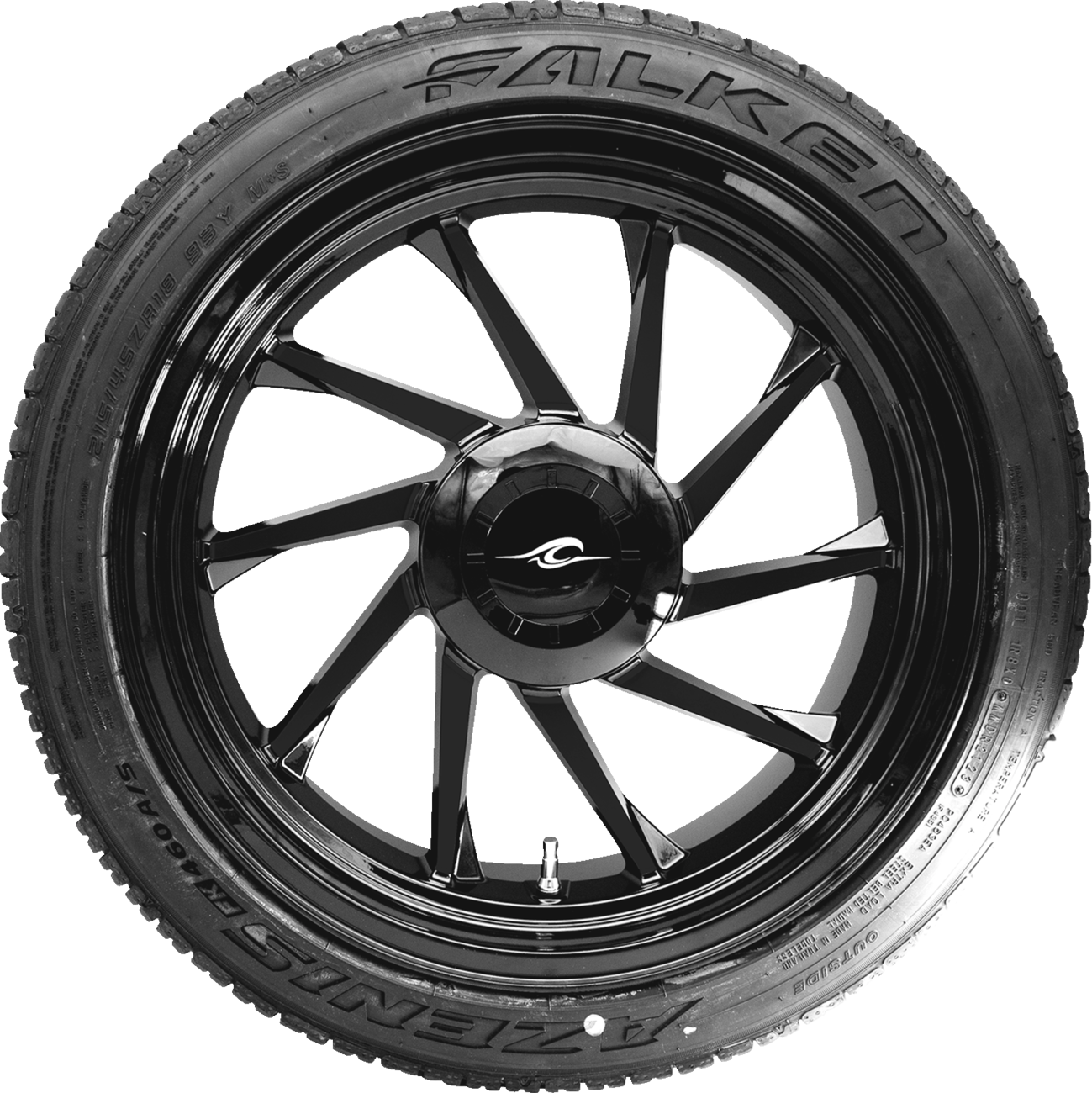 Coastal Moto Hurricane 3D Rear Right Wheel - Black (18") | Falken Tire (215/45zr18)
