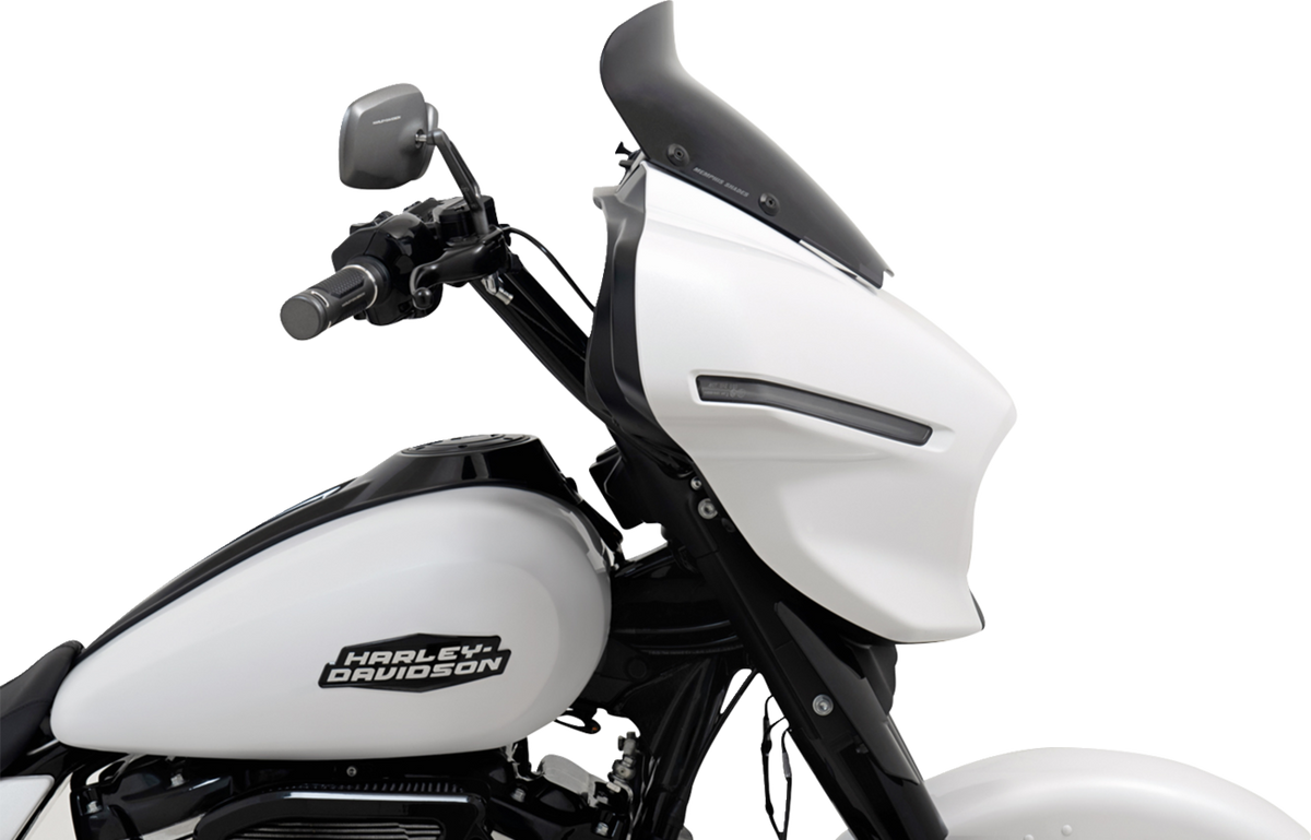 Memphis Shades Spoiler Windshield - 5" - Dark Black Smoke - FLHX